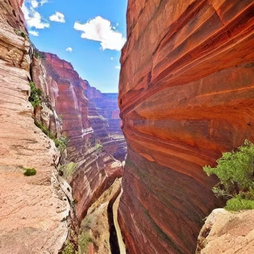 Image similar to a canyon that doesn't have a floor to it. dream like.