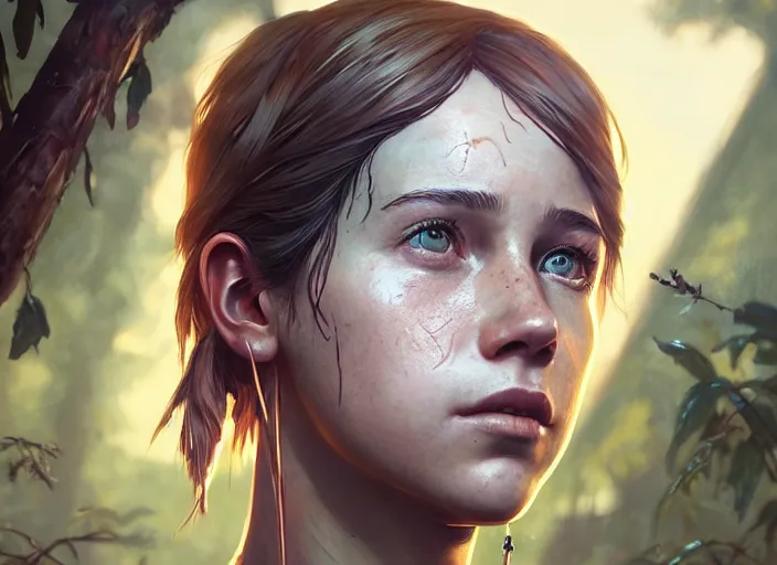 Prompt: highly detailed portrait of chloe price, in the last of us, stephen bliss, 8 k, unreal engine, fantasy art by greg rutkowski, loish, rhads, ferdinand knab, makoto shinkai and lois van baarle, ilya kuvshinov, rossdraws, tom bagshaw, global illumination, radiant light, detailed and intricate environment