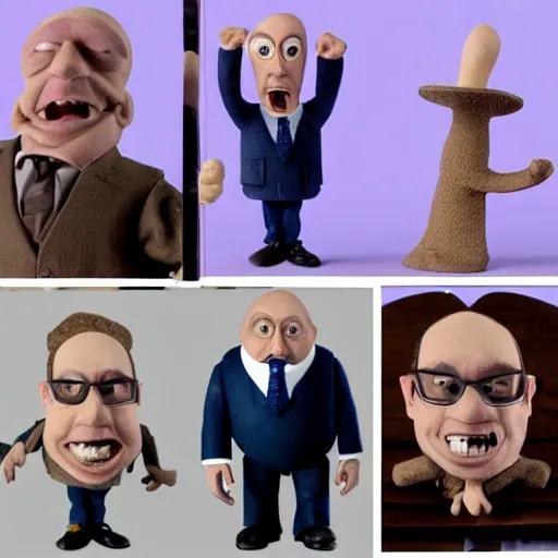 Image similar to harris ford really annoyed, claymation, creepy, weird faces