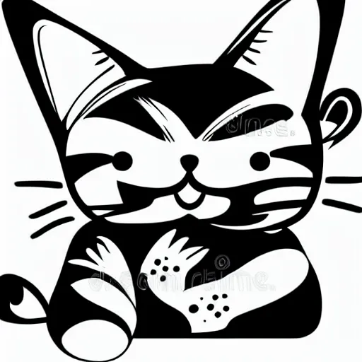 Image similar to Kawaii Cat, vector illustration, high resolution, best selling.