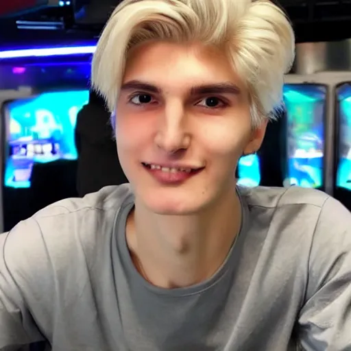 Image similar to really handsome gigachad xqc gigachad gambling : : realistic : : 1 dslr : : 1 - - quality 2