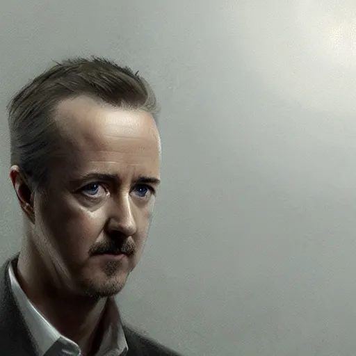 Prompt: edward norton's face as an egg with beautiful eggshell texture, smooth, sharp focus, comical, highly detailed, dramatic lighting, concept art by caravaggio and greg rutkowski and artgerm