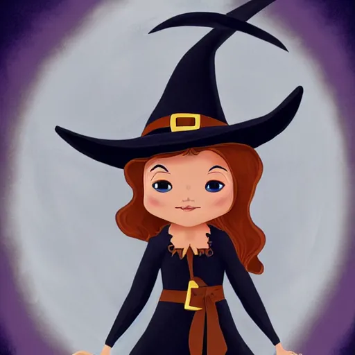 Image similar to a witch by disney, digital art