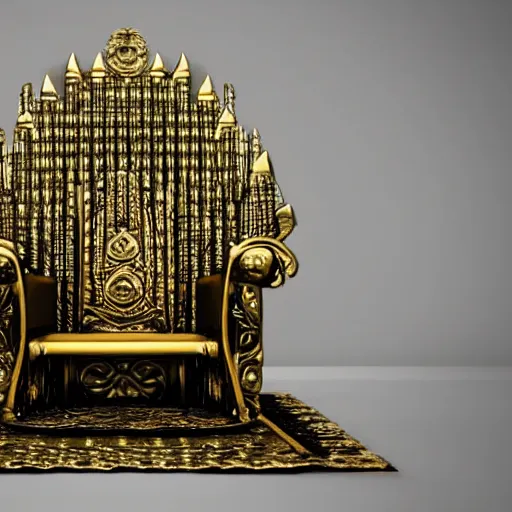 Image similar to a throne made of money, octane render, highly detailed, unreal engine 5, 4 k