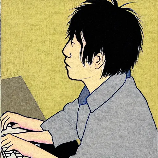 Image similar to portrait of a programmer by makoto yukimura