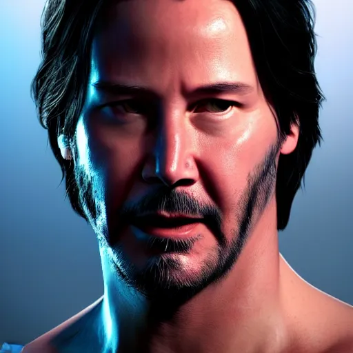 Image similar to Keanu Reeves as spiderman , muscle extremely detailed, fantastic details full face, mouth, trending on artstation, pixiv, cgsociety, hyperdetailed Unreal Engine 4k 8k ultra HD, WLOP