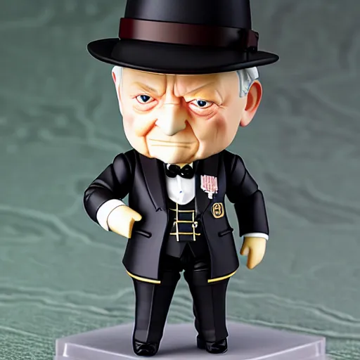 Image similar to nendoroid winston churchill, detailed, custom