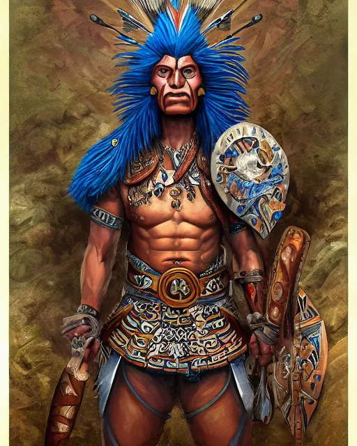 digital painting of a warrior cuauhocelotl by filipe | Stable Diffusion ...