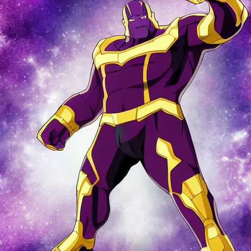 Image similar to Thanos as a cute anime character