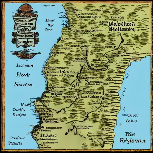 Image similar to map of michigan in middle earth