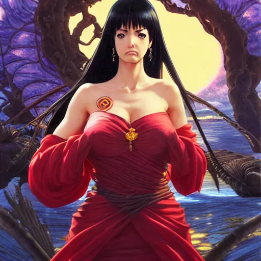 highly detailed vfx portrait of nico robin by eiichiro