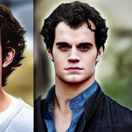 Image similar to the teenage son of henry cavill and emma watson, hybrid mix, hyper detailed, realistic, photographic