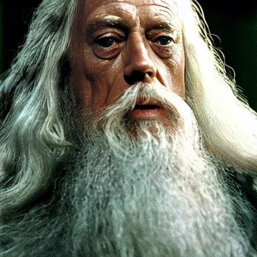 Image similar to A Still of Patrick McGoohan as Gandalf in The Lord of the Rings (2001)