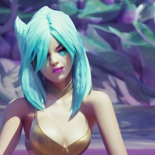 Image similar to still of pretty Riven (League of Legends) in KDA music video. 3d render, octane render, game art, realistic, highly detailed, trending on artstation, 4k, trending on artstation, pixar, cgsociety, unreal engine 5, redshift render, trending on artstation, blender, behance, cg