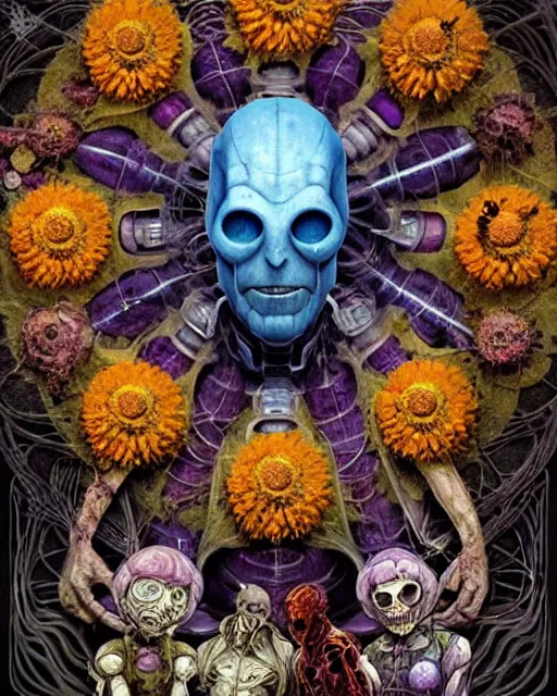 Image similar to the platonic ideal of flowers, rotting, insects and praying of cletus kasady carnage thanos dementor doctor manhattan chtulu mandelbulb mandala spirited away bioshock davinci the witcher, d & d, fantasy, ego death, decay, dmt, psilocybin, art by anders zorn and giuseppe arcimboldo