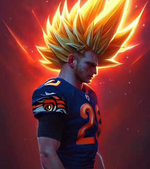 Prompt: highly detailed portrait of super saiyan cooper kupp cincinnati bengals football, unreal engine, fantasy art by greg rutkowski, loish, rhads, ferdinand knab, makoto shinkai and lois van baarle, ilya kuvshinov, rossdraws, tom bagshaw, global illumination, radiant light, detailed and intricate environment