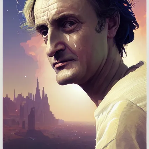 Image similar to highly detailed portrait isaac newton in gta v, stephen bliss, unreal engine, fantasy art by greg rutkowski, loish, rhads, ferdinand knab, makoto shinkai and lois van baarle, ilya kuvshinov, rossdraws, tom bagshaw, global illumination, radiant light, detailed and intricate environment