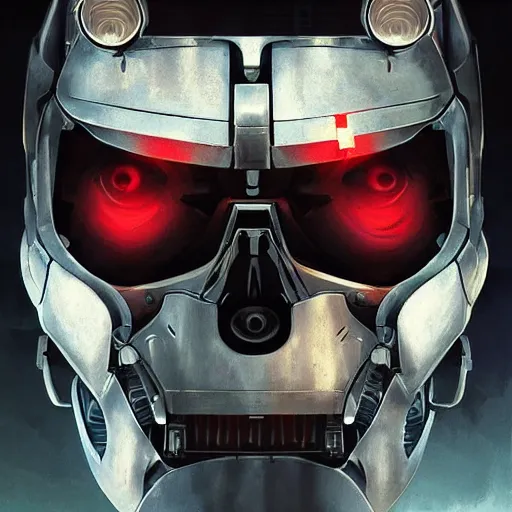 Image similar to face icon stylized minimalist terminator salvation, loftis, cory behance hd by jesper ejsing, by rhads, makoto shinkai and lois van baarle, ilya kuvshinov, rossdraws global illumination