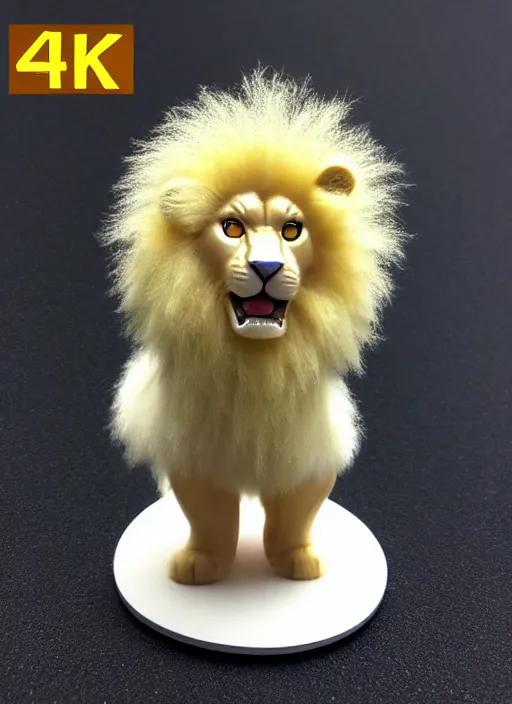 Prompt: 80mm resin detailed miniature of fluffy lion, Product Introduction Photos, 4K, Full body, simple background