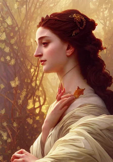 Image similar to sansa - fox furry, intricate, elegant, highly detailed, digital painting, artstation, concept art, smooth, sharp focus, illustration, art by artgerm and greg rutkowski and alphonse mucha and william - adolphe bouguereau