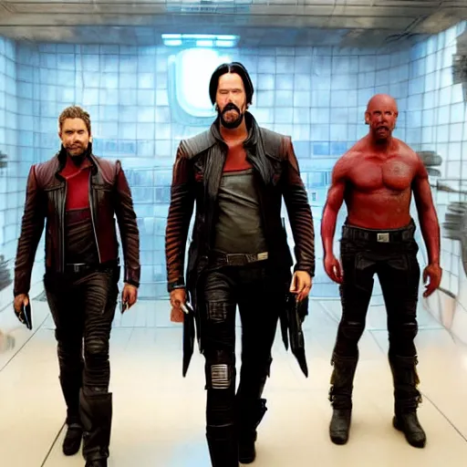 Image similar to Keanu Reeves Guardians of the Galaxy