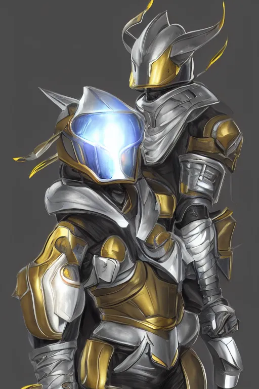 Image similar to helmet armor guardian destiny in witch queen illumination ray tracing hdr fanart arstation by sung choi robot ninja mask and eric pfeiffer and gabriel garza and casper konefal