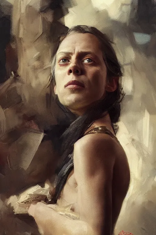 Image similar to beautiful portrait of anthropomorphic loaf of bread steve buscemi, art by anders zorn, wonderful masterpiece by greg rutkowski, beautiful cinematic light, american romanticism thomas lawrence, greg rutkowski