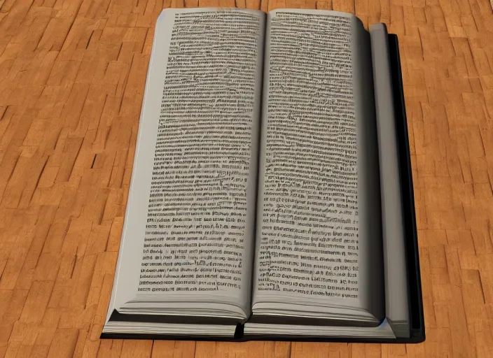 Image similar to open book 3D render