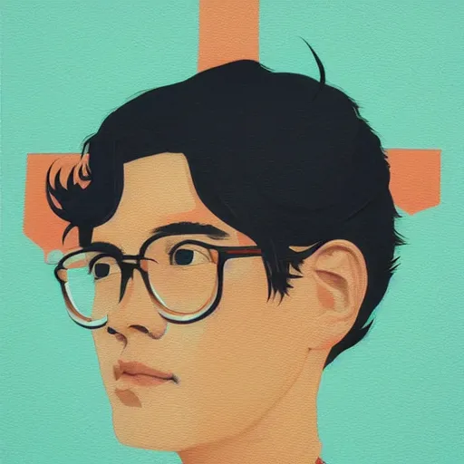 Prompt: Wes Anderson profile picture by Sachin Teng, asymmetrical, Organic Painting , Matte Painting, meaningful, Powerful, geometric shapes, hard edges, graffiti, street art:2 by Sachin Teng:4