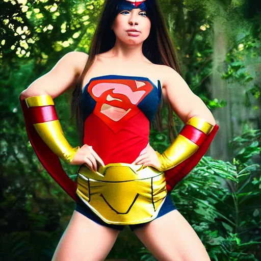 Image similar to tiger superhero woman photo