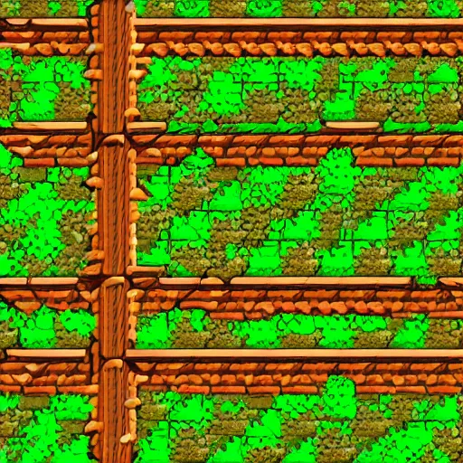 Image similar to video game, 2 d tileset, forest theme