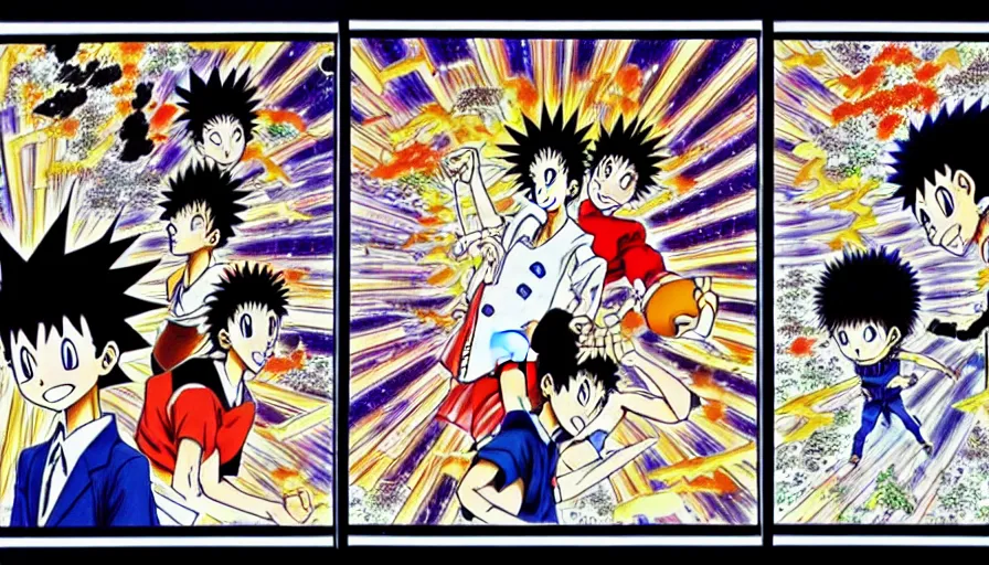 Image similar to the two complementary forces that make up all aspects and phenomena of life, by Yoshihiro Togashi