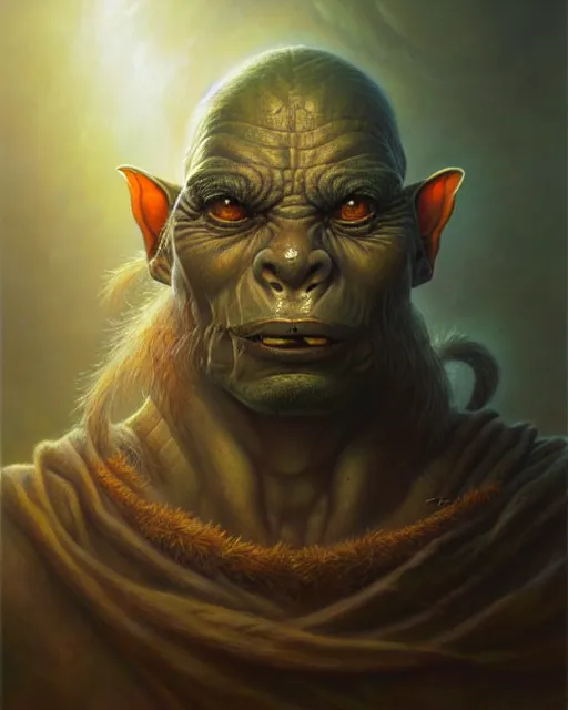 Image similar to a detailed portrait of an orc by tomasz alen kopera and peter mohrbacher