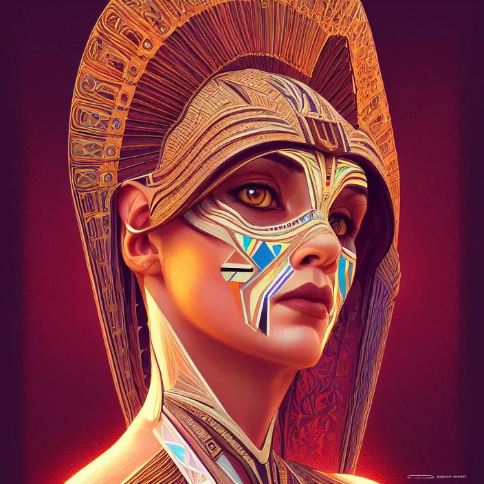 Prompt: symmetry! portrait of a sphinx, face decorated with opera motifs, leds horizon zero dawn machine, intricate, elegant, highly detailed, digital painting, artstation, concept art, smooth, sharp focus, illustration, art by artgerm and greg rutkowski and alphonse mucha, 8 k