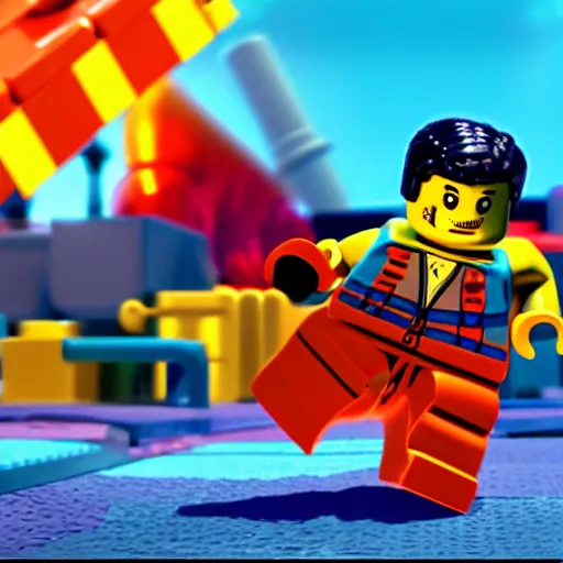 Prompt: screenshot from the lego movie ( 2 0 1 4 ), depth of field, cinematic, animated,