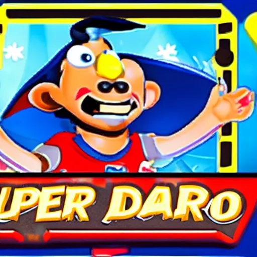 Prompt: Super Darreno video game character