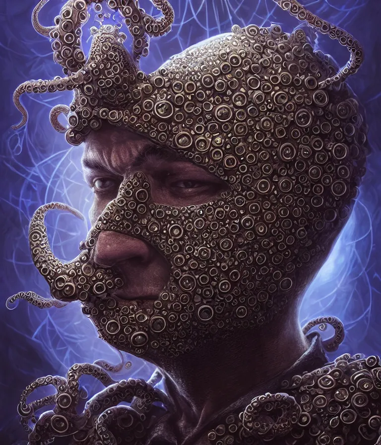 Prompt: front!!! shot of a court jester!!! character, mesmerizing fractal hypercubes, tentacles, dark holography!!!, future, metallic galactic, crystalline edges, polygonal, elegant, highly detailed, centered, (((artstation, concept art, jagged, sharp focus, artgerm, Tomasz Alen Kopera, Peter Mohrbacher, donato giancola, Joseph Christian Leyendecker, WLOP, Boris Vallejo))), ((raytracing)), mugshot!!!!!, ugly!!!!!!, octane render, nvidia raytracing demo, octane render, nvidia raytracing demo, octane render, nvidia raytracing demo, 8K