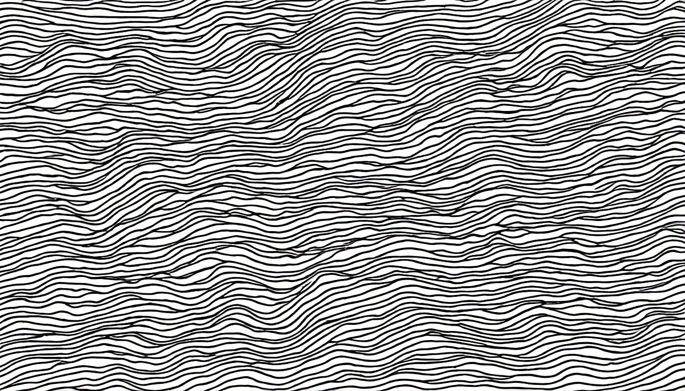 Image similar to ocean swells, minimalist pen line art drawing