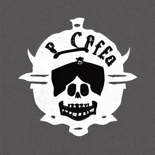 Prompt: Sign logo for pirate coffee