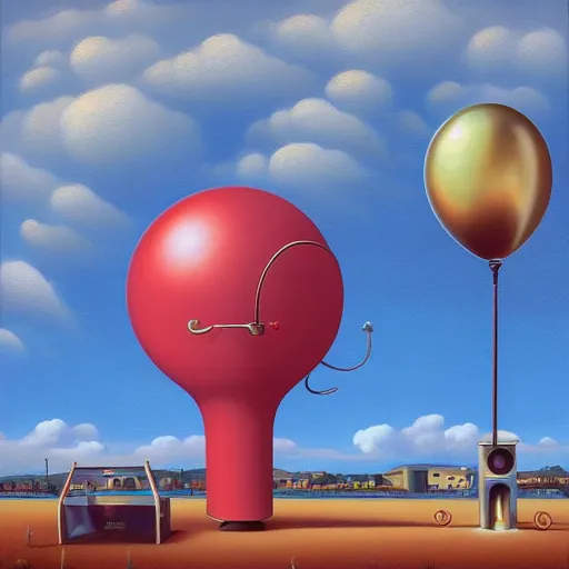 Image similar to a place of joy, an ultrafine detailed painting by rafal olbinski, behance contest winner, pop surrealism, detailed painting, very detailed, minimalist, skeuomorphic, airbrush art