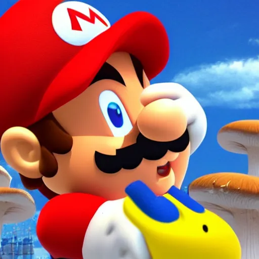 Image similar to mario poisoned with mushrooms