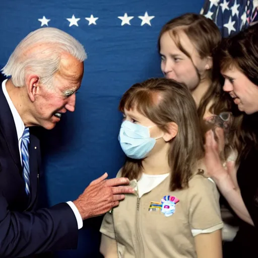 Prompt: photo of an alien meeting joe biden, award winning