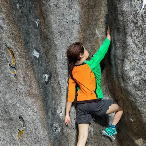 Prompt: an illustration of an anthropomorphic tree giving a thumbs-up while bouldering