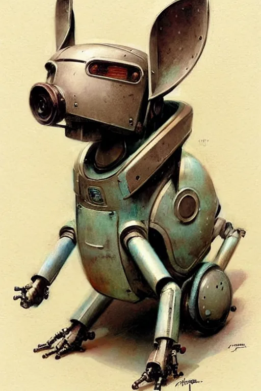 Image similar to (((((1950s retro robot dog . muted colors.))))) by Jean-Baptiste Monge !!!!!!!!!!!!!!!!!!!!!!!!!!!