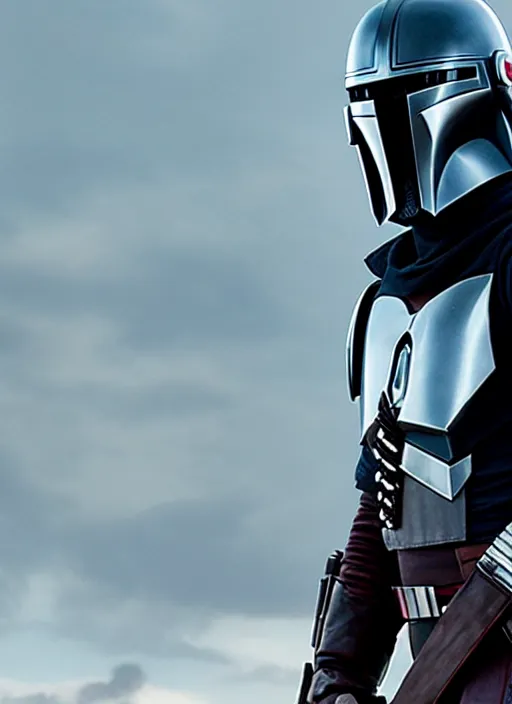 Image similar to adam driver as the mandalorian