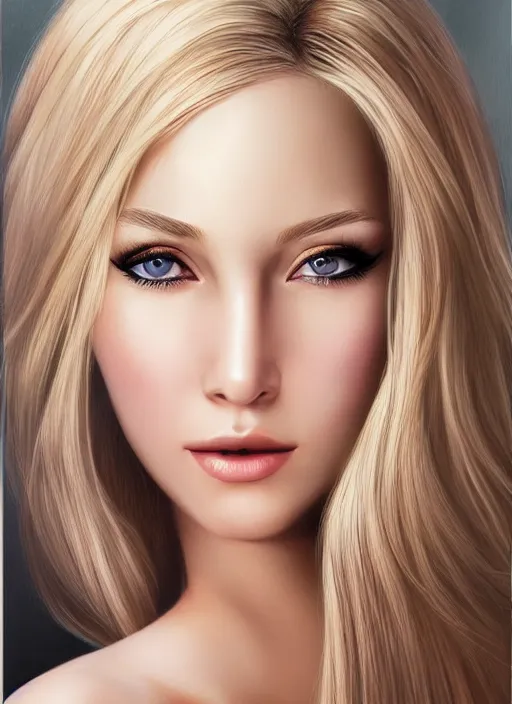 Prompt: a gorgeous blonde girl portrait, professionally retouched, full body shot, smooth face, perfect eyes, wide angle, sharp focus on eyes, 8 k high definition, insanely detailed, intricate, elegant, art by artgerm