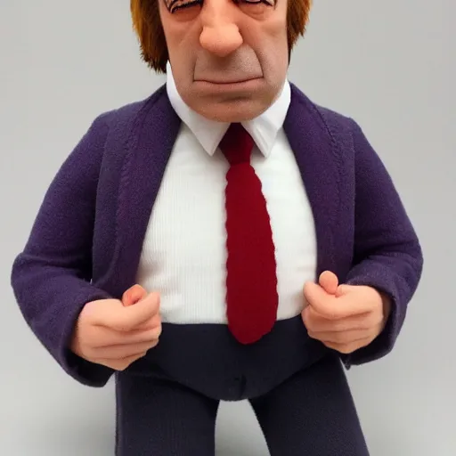 Image similar to saul goodman from better call saul fumo plush, realistic, highly detailed, studio lighting,