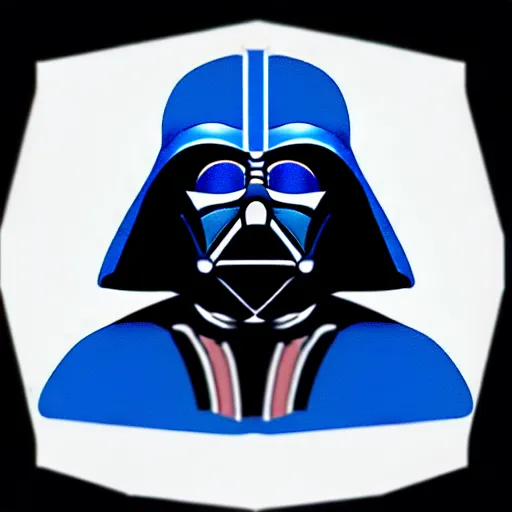 Prompt: darth vader advertising a blue coin