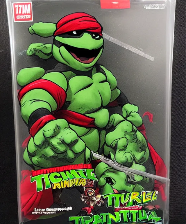 Image similar to packaging for a teenage mutant ninja turtle raphael neca toy