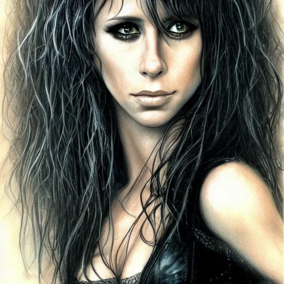 Image similar to a highly detailed portrait of jennifer love hewitt in the style of luis royo.